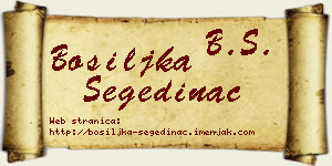 Bosiljka Segedinac vizit kartica